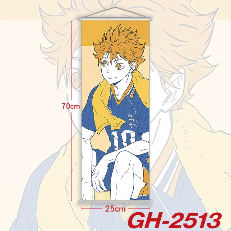 Haikyuu!! Plastic Rod Cloth Small Hanging Canvas Painting Wall Scroll 25x70cm price for 5 pcs  gh-2513