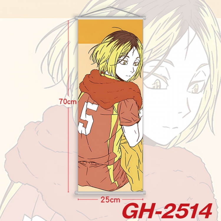 Haikyuu!! Plastic Rod Cloth Small Hanging Canvas Painting Wall Scroll 25x70cm price for 5 pcs  gh-2514