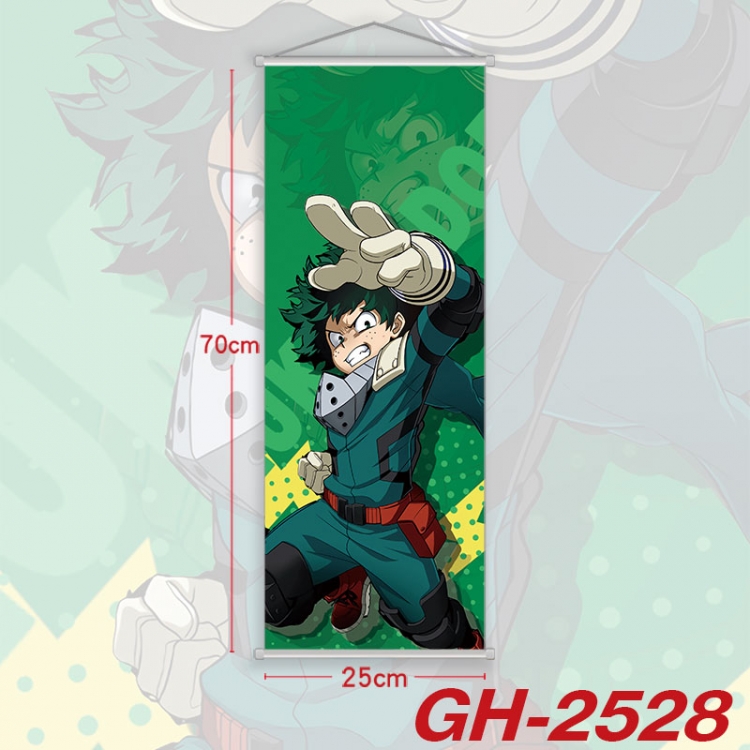 My Hero Academia Plastic Rod Cloth Small Hanging Canvas Painting Wall Scroll 25x70cm price for 5 pcs  gh-2528