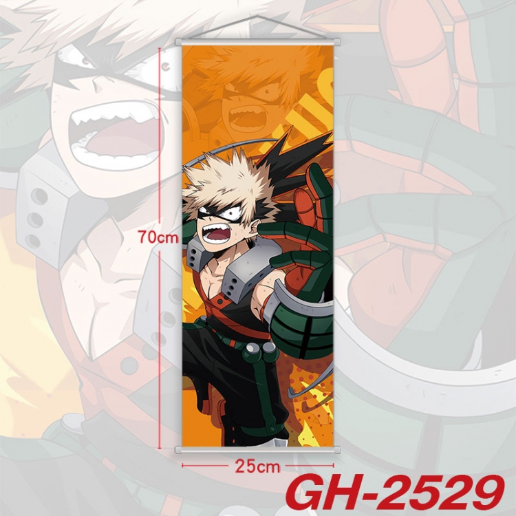 My Hero Academia Plastic Rod Cloth Small Hanging Canvas Painting Wall Scroll 25x70cm price for 5 pcs gh-2529