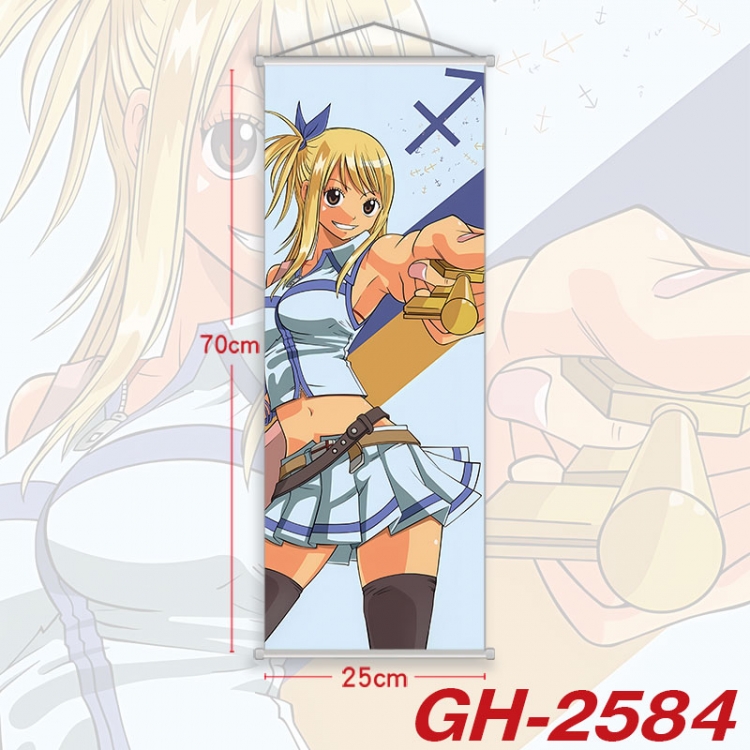 Fairy tail Plastic Rod Cloth Small Hanging Canvas Painting Wall Scroll 25x70cm price for 5 pcs  gh-2584