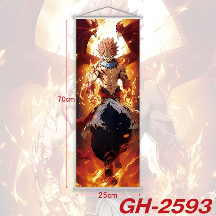 Fairy tail Plastic Rod Cloth Small Hanging Canvas Painting Wall Scroll 25x70cm price for 5 pcs gh-2593