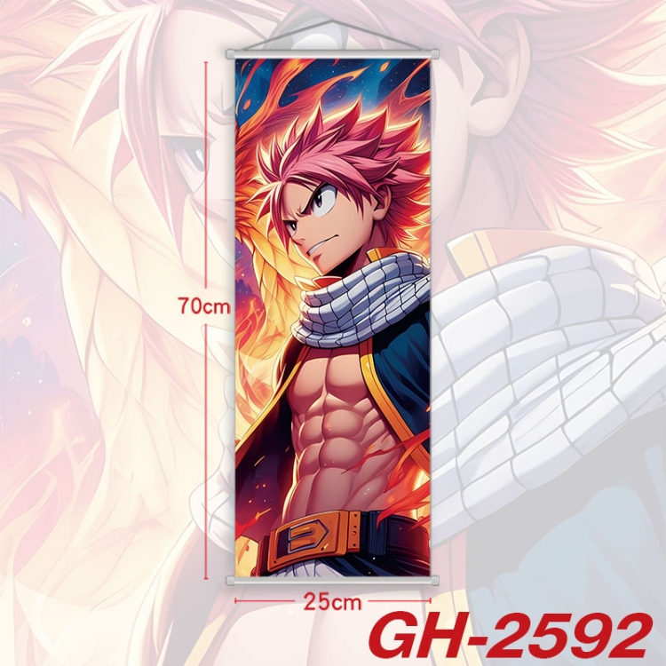 Fairy tail Plastic Rod Cloth Small Hanging Canvas Painting Wall Scroll 25x70cm price for 5 pcs gh-2592