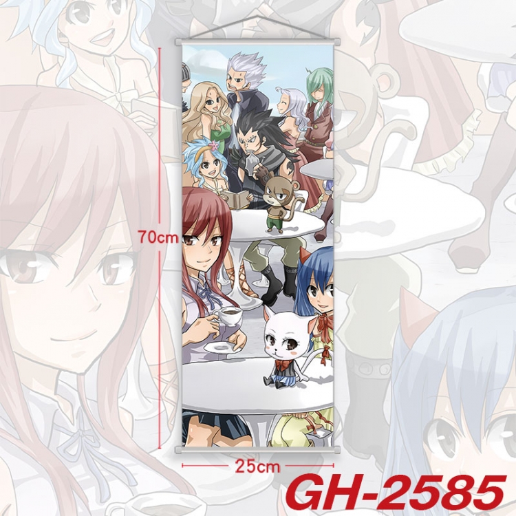 Fairy tail Plastic Rod Cloth Small Hanging Canvas Painting Wall Scroll 25x70cm price for 5 pcs gh-2585