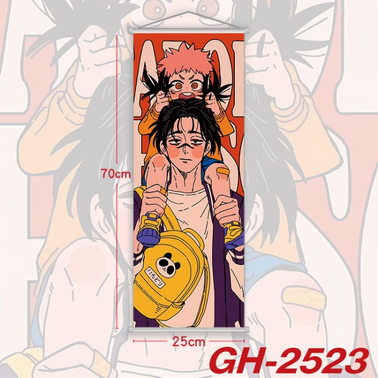 Jujutsu Kaisen Plastic Rod Cloth Small Hanging Canvas Painting Wall Scroll 25x70cm price for 5 pcs gh-2523