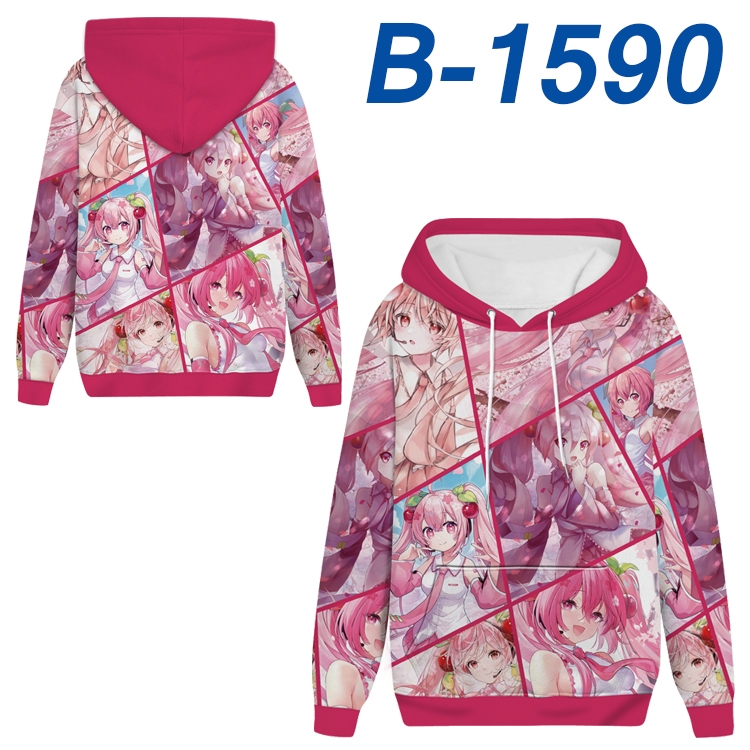 Hatsune Miku Anime full-color health cloth hooded sweatshirt from S to 4XL  B-1590