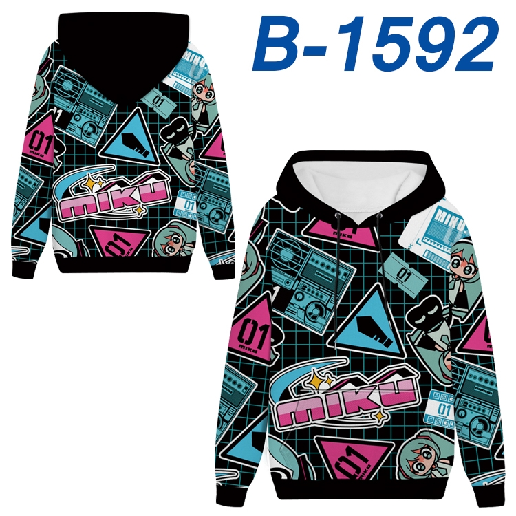 Hatsune Miku Anime full-color health cloth hooded sweatshirt from S to 4XL  B-1592