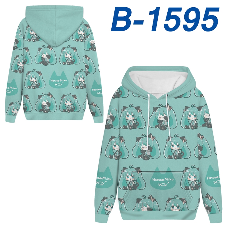 Hatsune Miku Anime full-color health cloth hooded sweatshirt from S to 4XL  B-1595