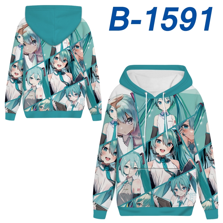 Hatsune Miku Anime full-color health cloth hooded sweatshirt from S to 4XL  B-1591