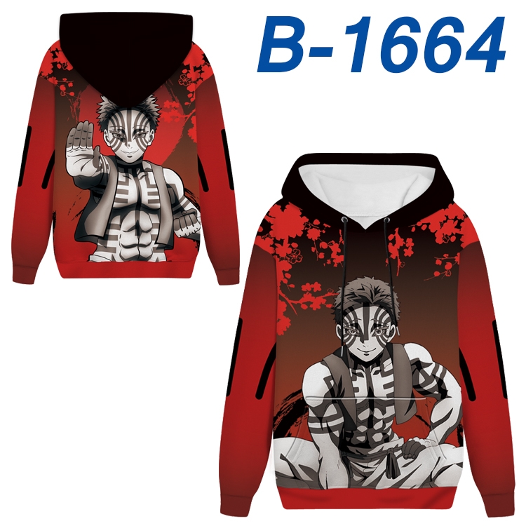 Demon Slayer Kimets Anime full-color health cloth hooded sweatshirt from S to 4XL