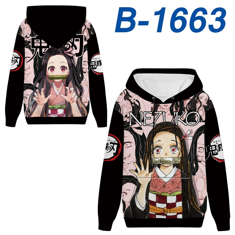 Demon Slayer Kimets Anime full-color health cloth hooded sweatshirt from S to 4XL