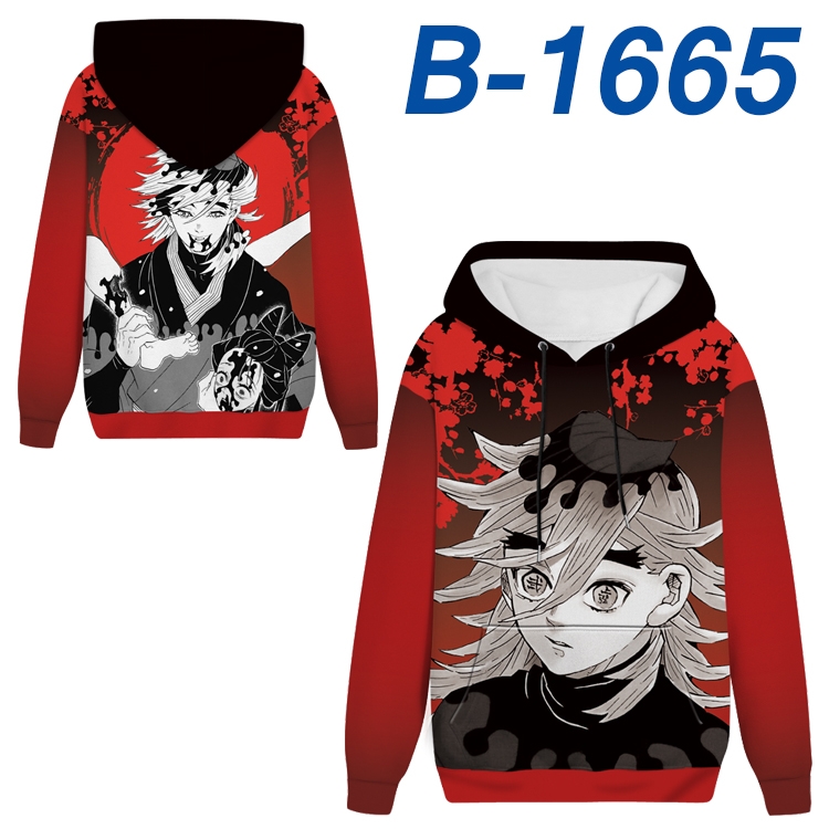 Demon Slayer Kimets Anime full-color health cloth hooded sweatshirt from S to 4XL