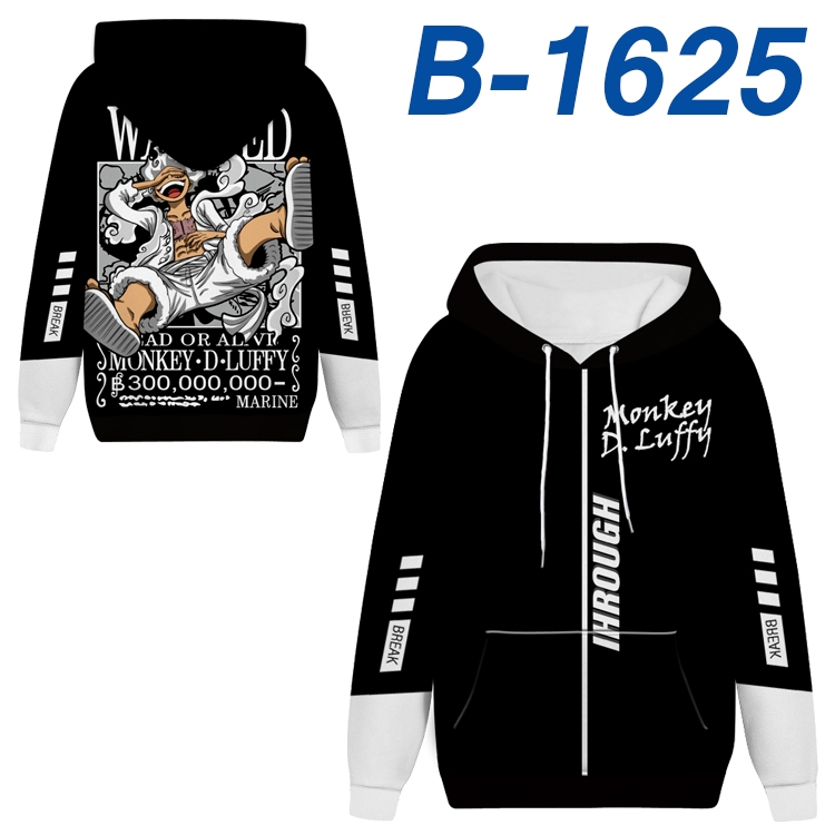 One Piece Anime full-color health cloth hooded sweatshirt from S to 4XL