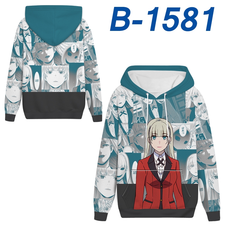 Kakegurui Anime full-color health cloth hooded sweatshirt from S to 4XL