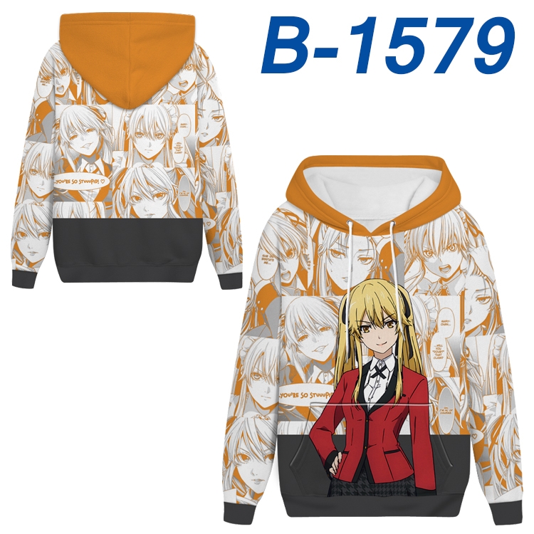 Kakegurui Anime full-color health cloth hooded sweatshirt from S to 4XL