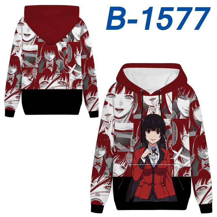 Kakegurui Anime full-color health cloth hooded sweatshirt from S to 4XL