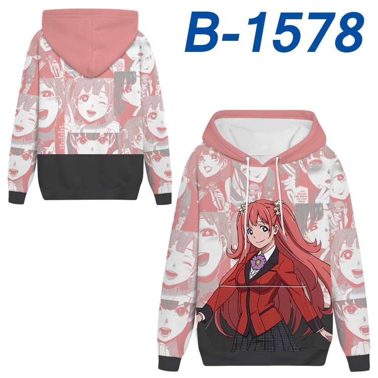 Kakegurui Anime full-color health cloth hooded sweatshirt from S to 4XL