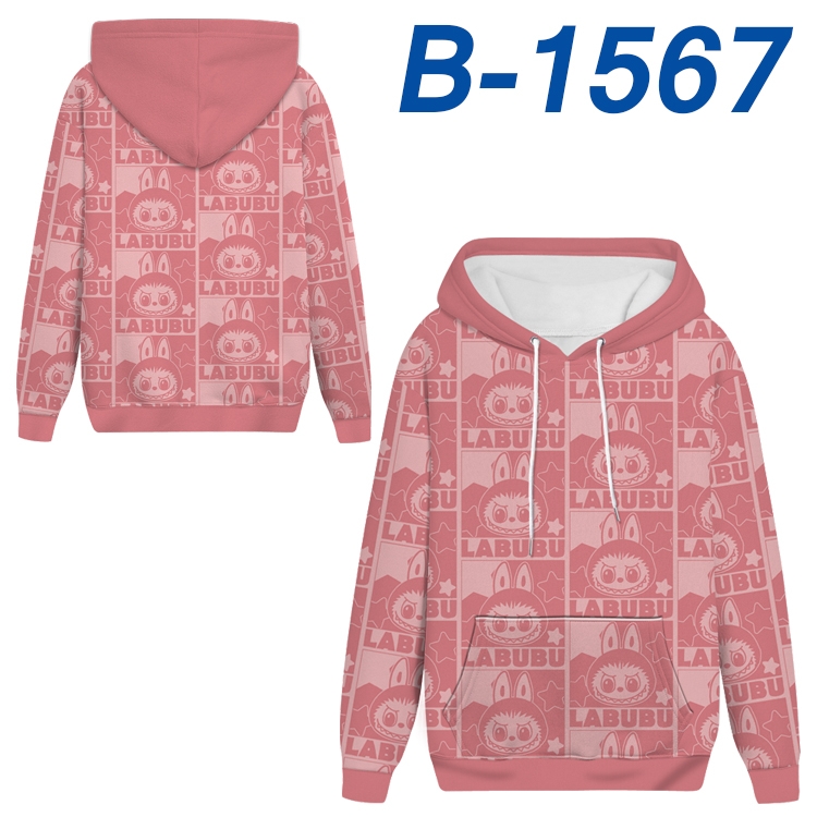 Labubu Anime full-color health cloth hooded sweatshirt from S to 4XL