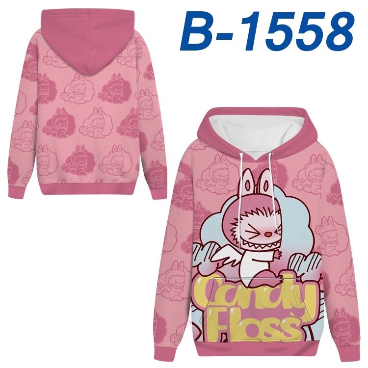 Labubu Anime full-color health cloth hooded sweatshirt from S to 4XL