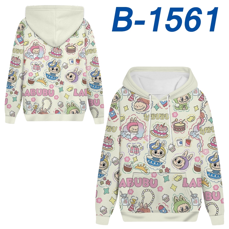 Labubu Anime full-color health cloth hooded sweatshirt from S to 4XL