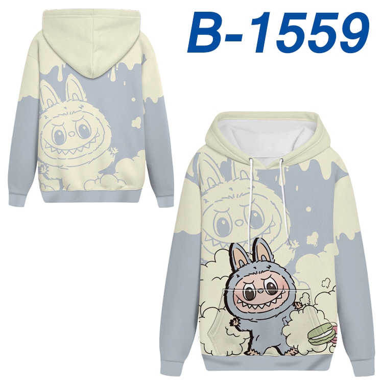 Labubu Anime full-color health cloth hooded sweatshirt from S to 4XL