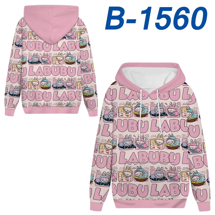 Labubu Anime full-color health cloth hooded sweatshirt from S to 4XL