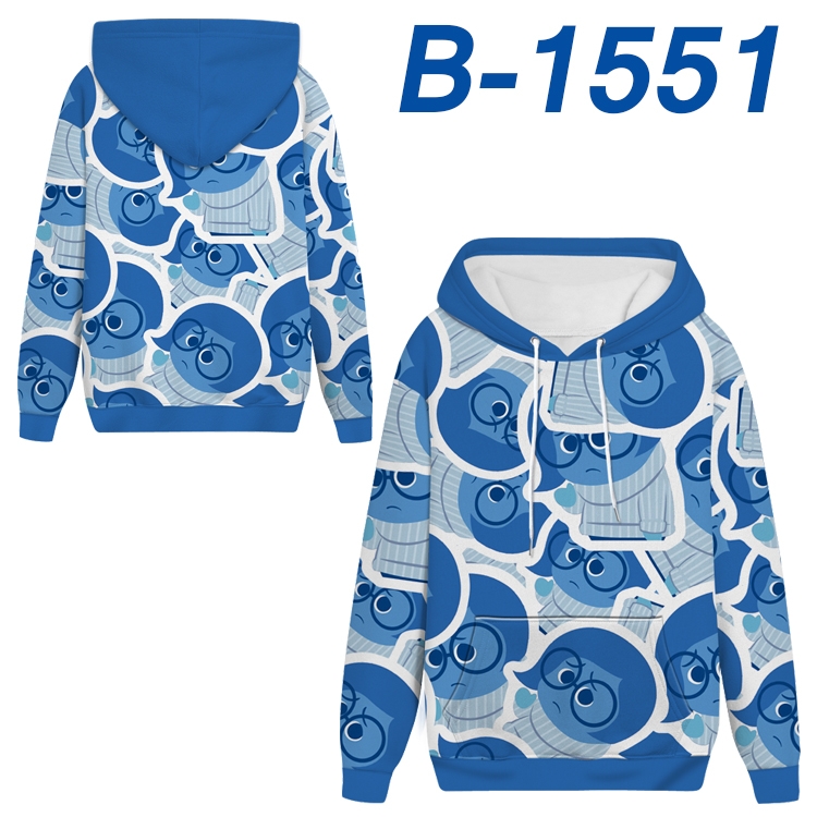 Inside Out Anime full-color health cloth hooded sweatshirt from S to 4XL