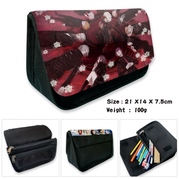 Tokyo Ghoul Anime Velcro canvas zipper pencil case Pencil Bag 21×14×7.5cm