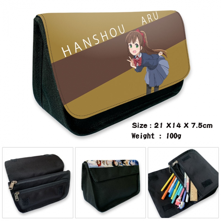 BOCCHI THE ROCK! Anime Velcro canvas zipper pencil case Pencil Bag 21×14×7.5cm