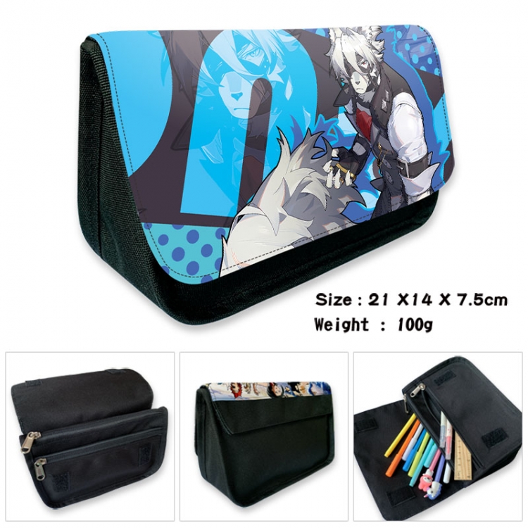 Zenless Zone Zero Anime Velcro canvas zipper pencil case Pencil Bag 21×14×7.5cm