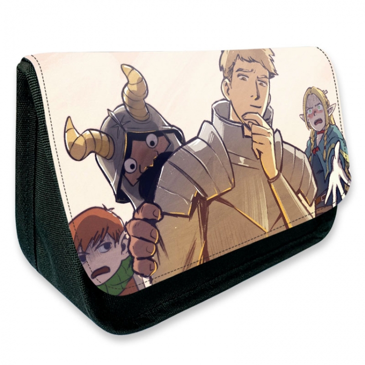 Delicious in Dungeon Anime Velcro canvas zipper pencil case Pencil Bag 21×14×7.5cm