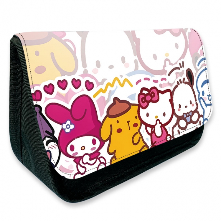 sanrio Anime Velcro canvas zipper pencil case Pencil Bag 21×14×7.5cm