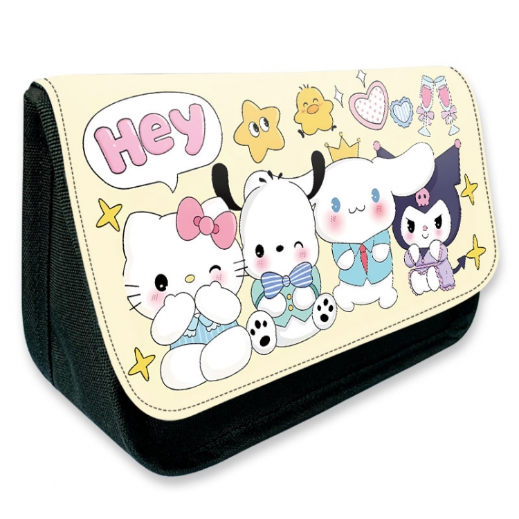 sanrio Anime Velcro canvas zipper pencil case Pencil Bag 21×14×7.5cm