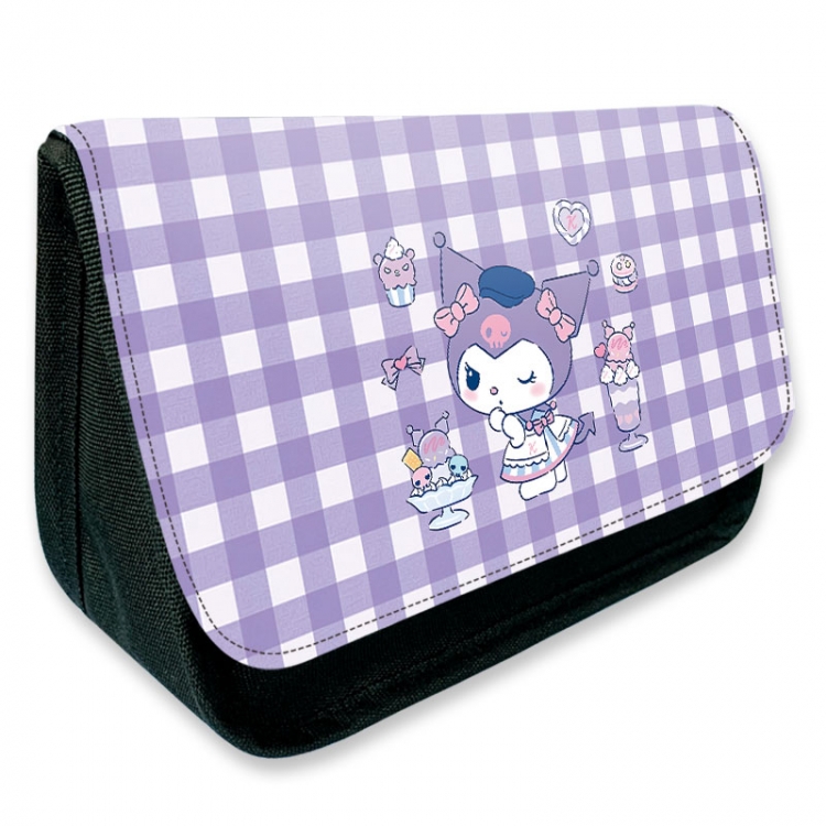 sanrio Anime Velcro canvas zipper pencil case Pencil Bag 21×14×7.5cm