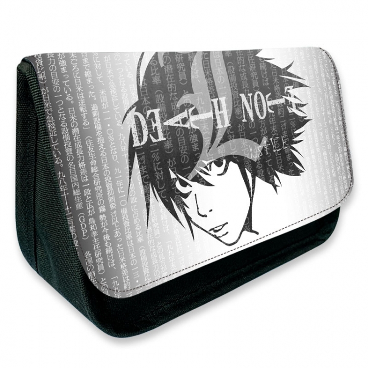 Death note Anime Velcro canvas zipper pencil case Pencil Bag 21×14×7.5cm