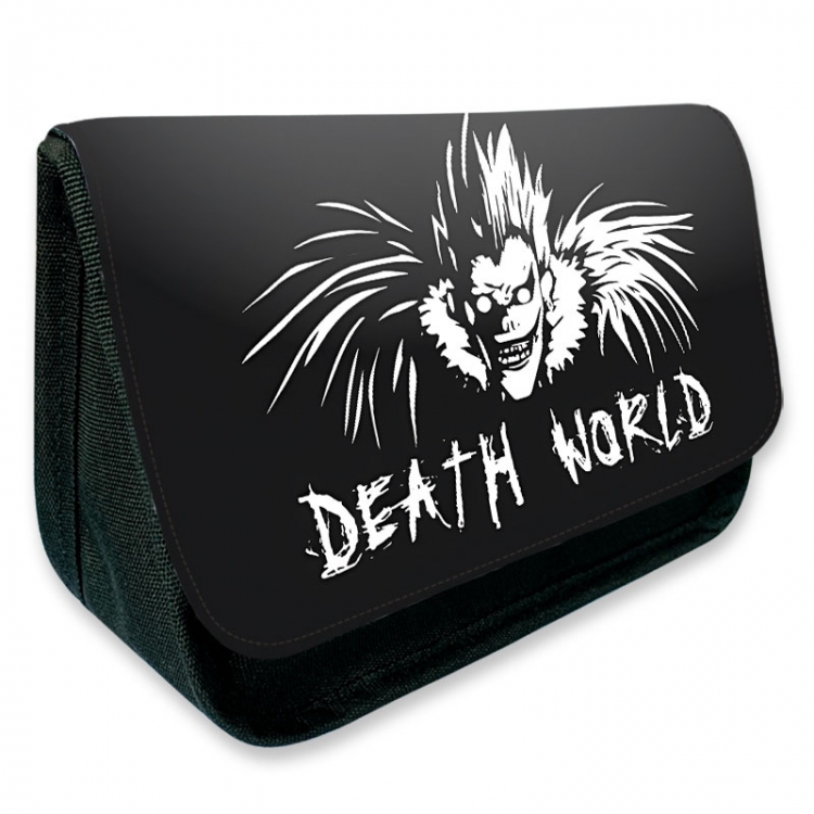 Death note Anime Velcro canvas zipper pencil case Pencil Bag 21×14×7.5cm