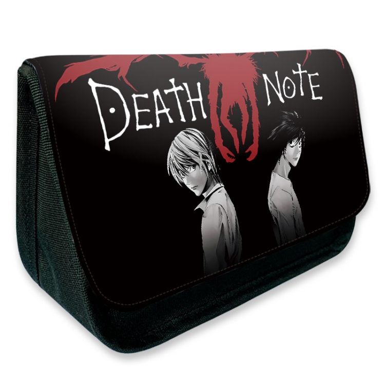 Death note Anime Velcro canvas zipper pencil case Pencil Bag 21×14×7.5cm