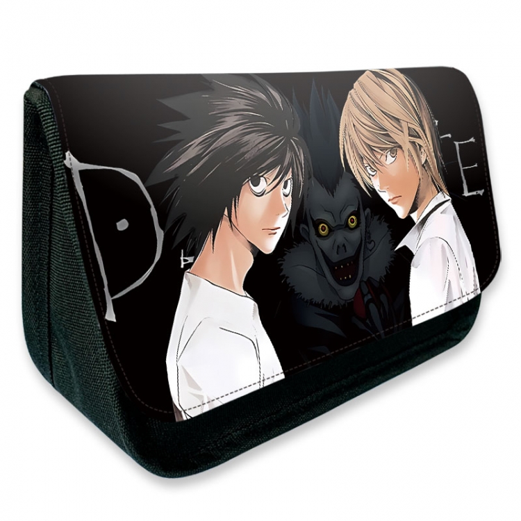 Death note Anime Velcro canvas zipper pencil case Pencil Bag 21×14×7.5cm