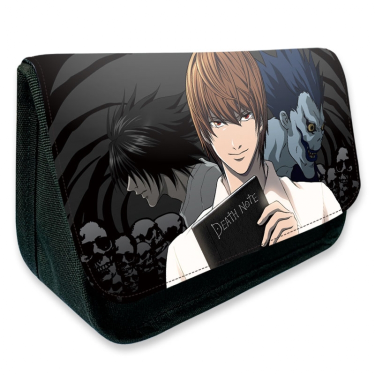 Death note Anime Velcro canvas zipper pencil case Pencil Bag 21×14×7.5cm