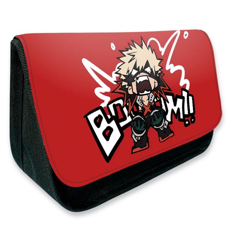 My Hero Academia Anime Velcro canvas zipper pencil case Pencil Bag 21×14×7.5cm