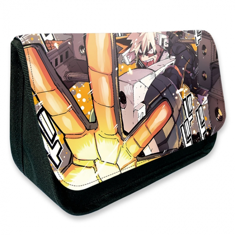 My Hero Academia Anime Velcro canvas zipper pencil case Pencil Bag 21×14×7.5cm