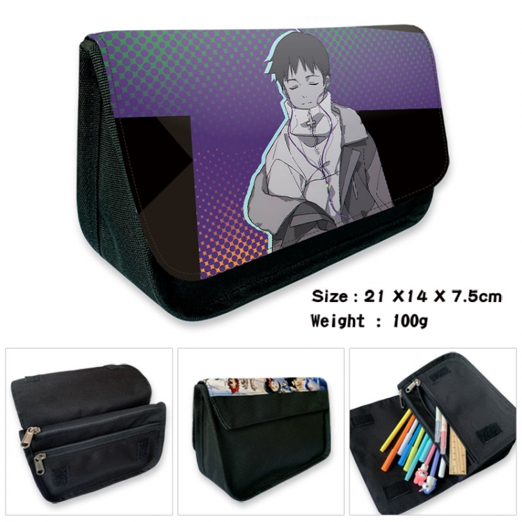  EVA  Anime Velcro canvas zipper pencil case Pencil Bag 21×14×7.5cm