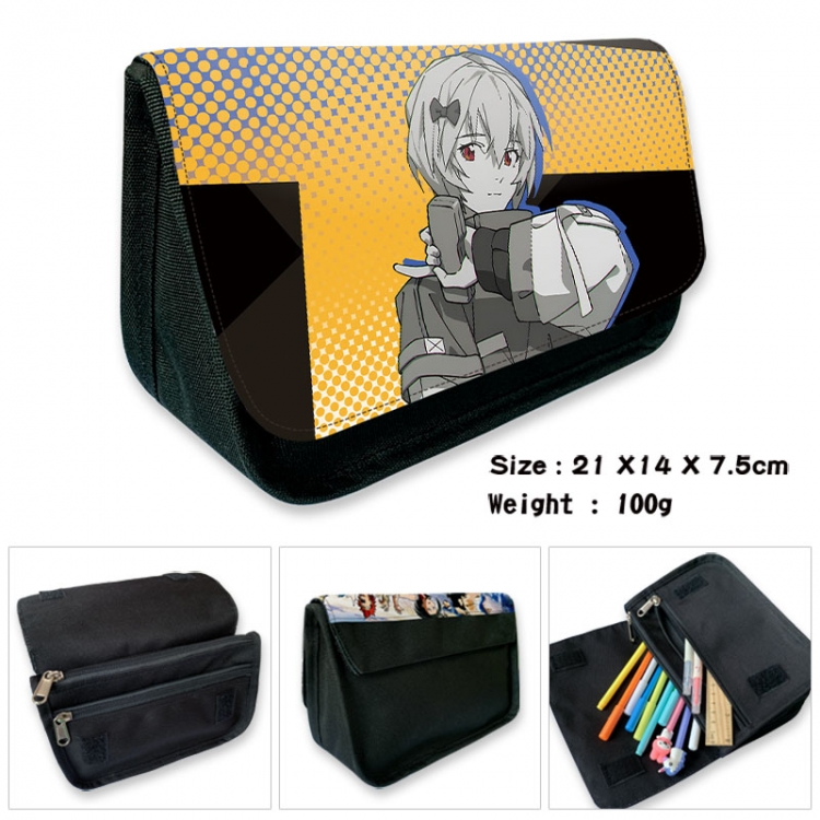  EVA  Anime Velcro canvas zipper pencil case Pencil Bag 21×14×7.5cm