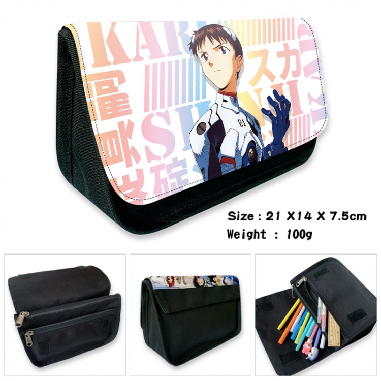  EVA  Anime Velcro canvas zipper pencil case Pencil Bag 21×14×7.5cm