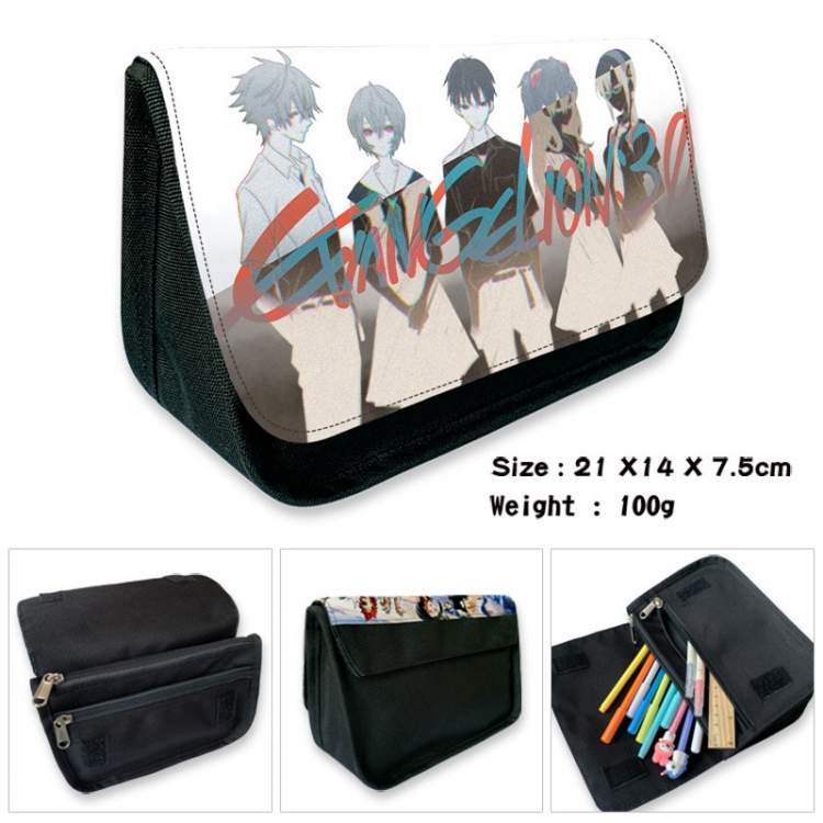  EVA  Anime Velcro canvas zipper pencil case Pencil Bag 21×14×7.5cm