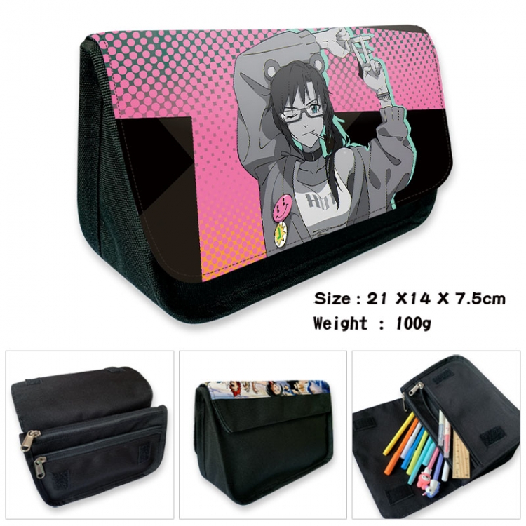  EVA  Anime Velcro canvas zipper pencil case Pencil Bag 21×14×7.5cm