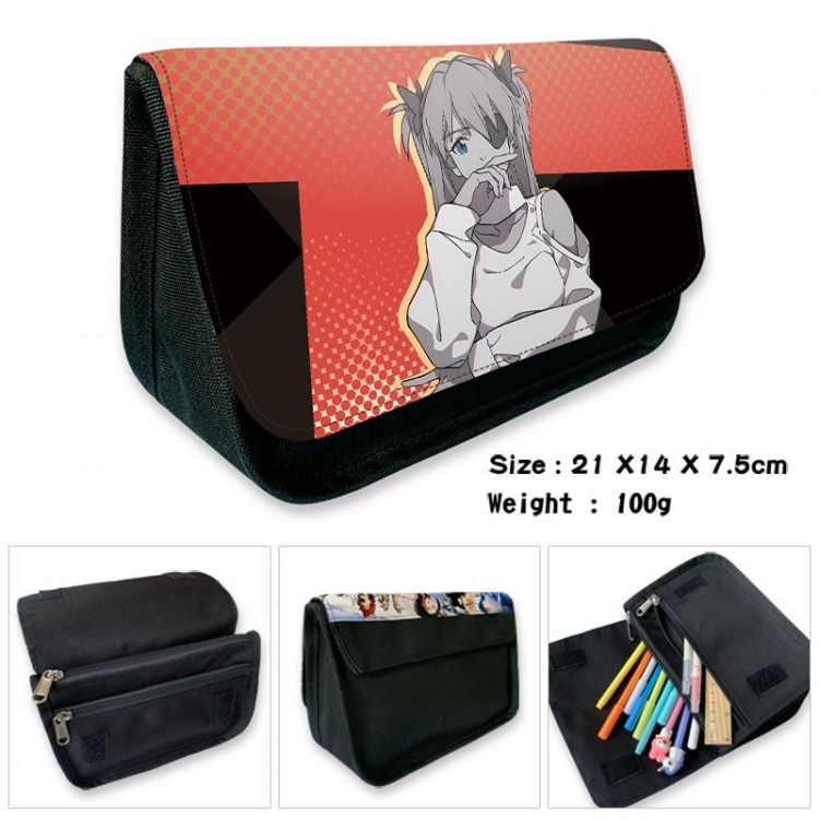  EVA  Anime Velcro canvas zipper pencil case Pencil Bag 21×14×7.5cm