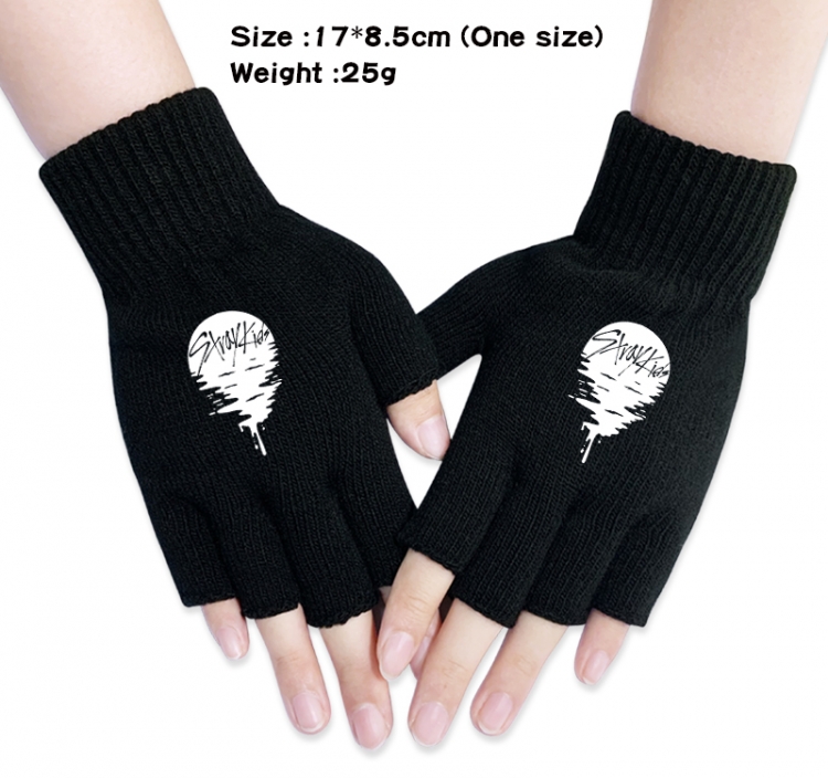 straykids Anime knitted half finger gloves 17x8.5cm