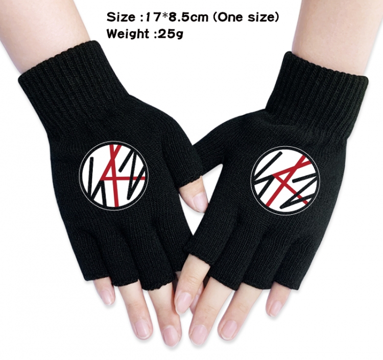 straykids Anime knitted half finger gloves 17x8.5cm