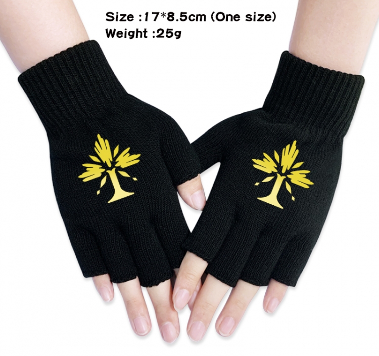 Honkai: Star Rail Anime knitted half finger gloves 17x8.5cm